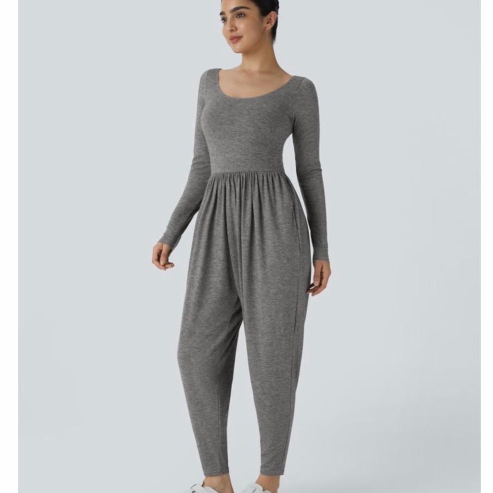 HALARA Gray Long Sleeve Jumpsuit